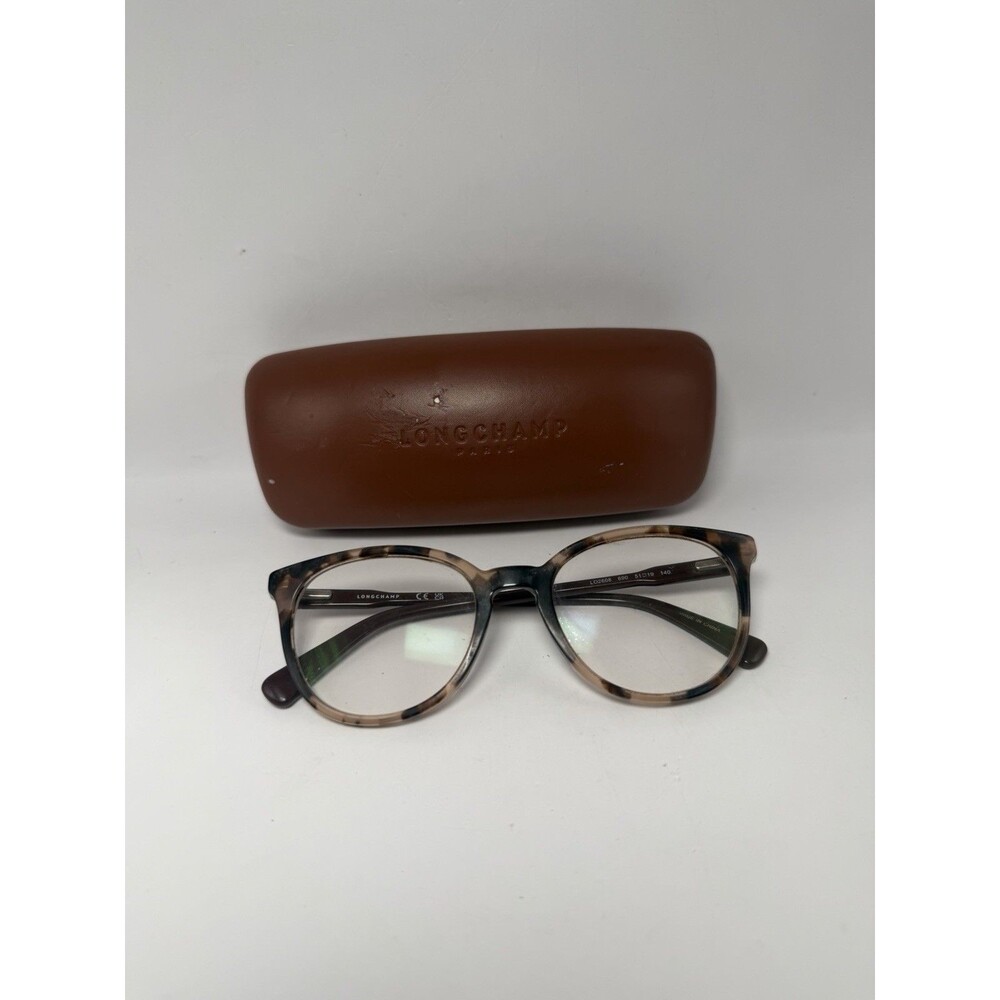 LONGCHAMP LO2608 690 BEIGE TORTOISE EYEGLASS FRAMES Only 51-19-140 W Case